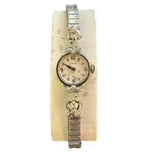 Hamilton Vintage 14K White Gold Diamond Ladies Watch - Working